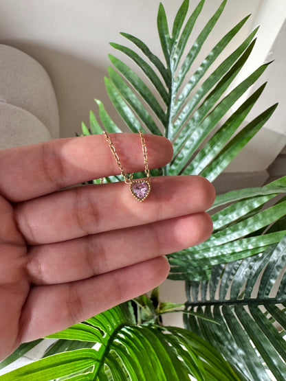 Cadenita corazón rosa