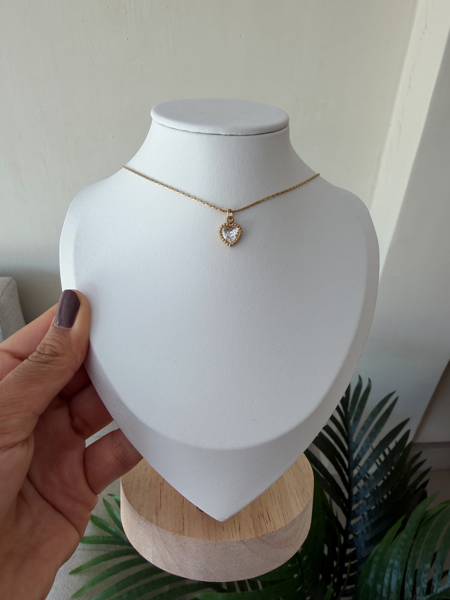 Cadenita corazón cristal