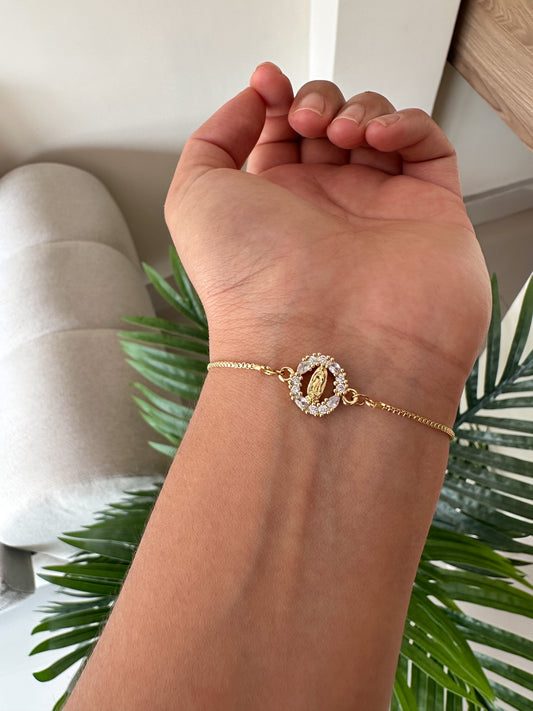 Cadenita virgencita cristales