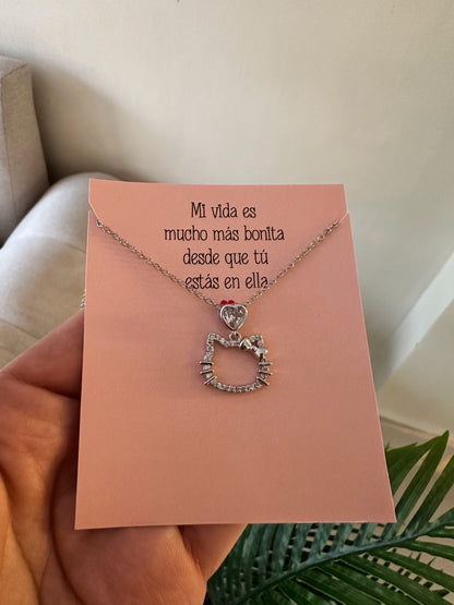 Cadenita hello Kitty amor