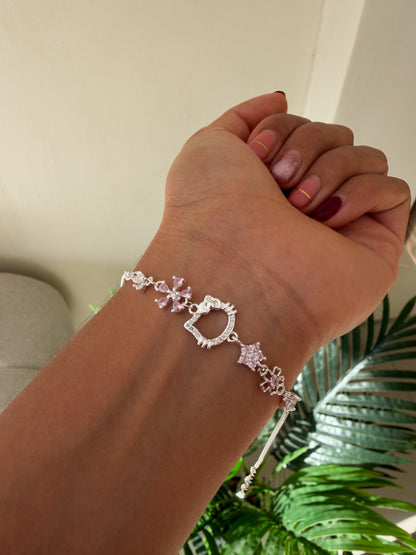 Pulsera hello Kitty plateado