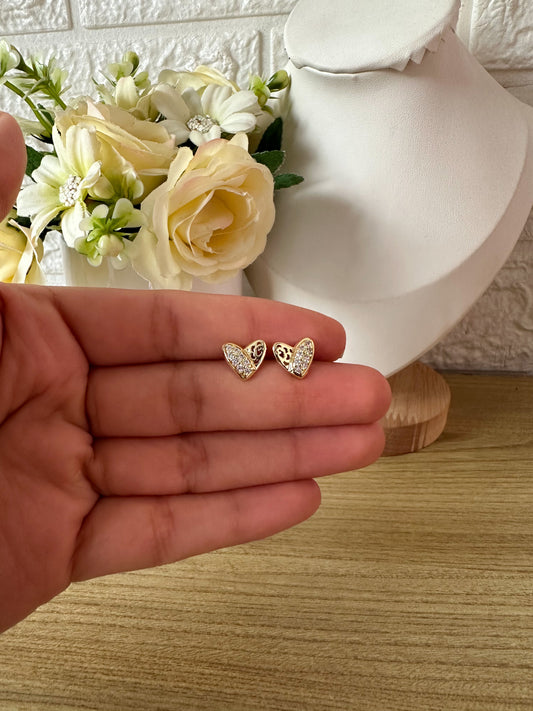 Aretes brillantes corazón