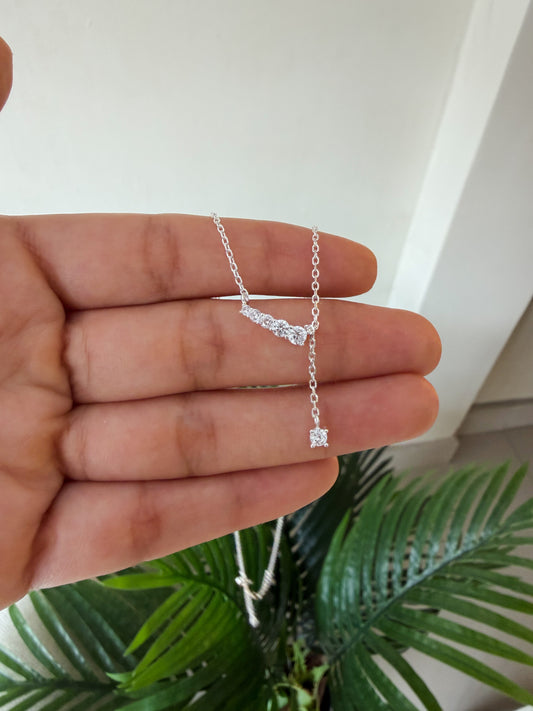 Cadenita cristales plata